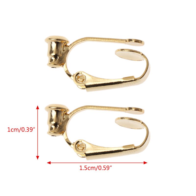 Set 2 Kẹp Chuyển Đổi Bông Tai Dạng Móc Lủng Lẳng Dễ Mở