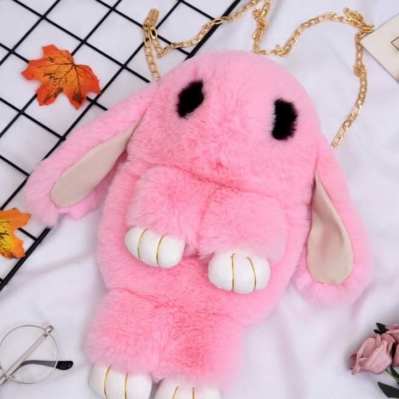 (FREE SHIP) Túi đeo chéo nữ thỏ bông xinh xắn HÀNG QUẢNG CHÂU CAO CẤP