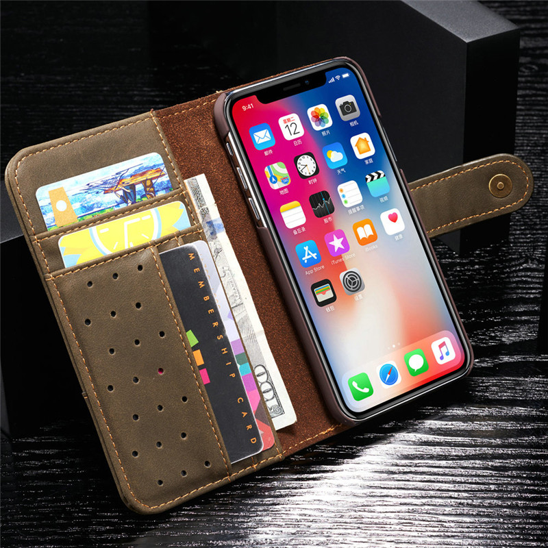 Bao Da Pu Vintage Có Ngăn Đựng Thẻ Cho Iphone 12 Mini 11 Pro X Xs Max Xr Se 2020 7 8 | BigBuy360 - bigbuy360.vn
