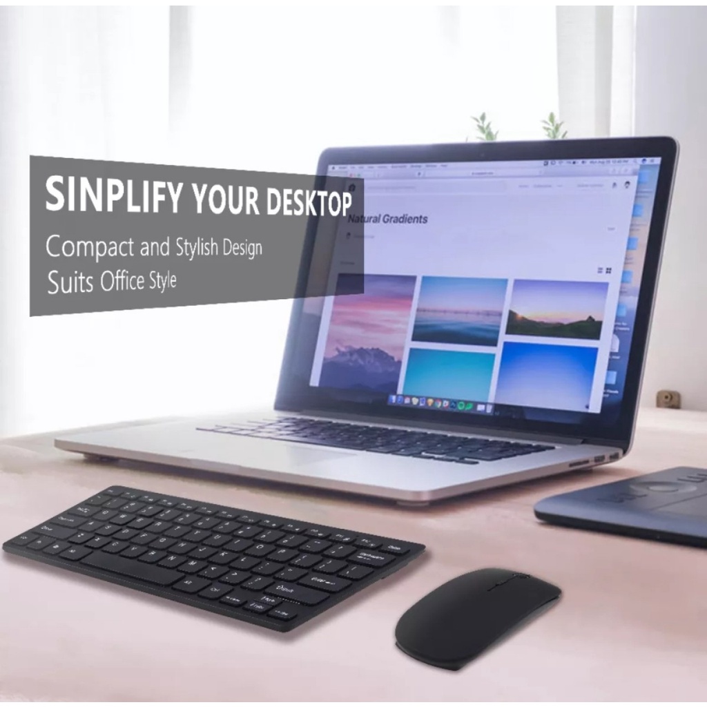 Bàn Phím và Chuột Cắm Chip USB Không Dây Chống Thấm Nước 2.4G dùng cho laptop, máy tính