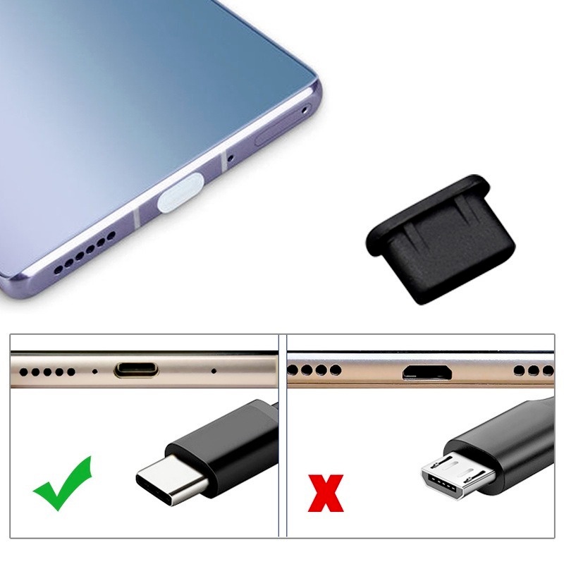 Set 5 Nút Silicone Chống Bụi Chống Mài Mòn Cho Cổng Sạc USB Type-C Series