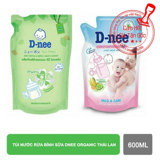 Túi nước rửa bình sữa Dnee ORGANIC 600ml Thái lan