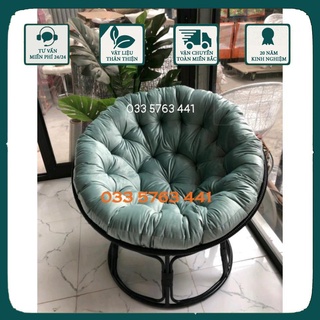 Ghế ngồi thư giãn papasan bao gồm đệm khung, sắt đường kính 1 mét - được chọn màu ! .