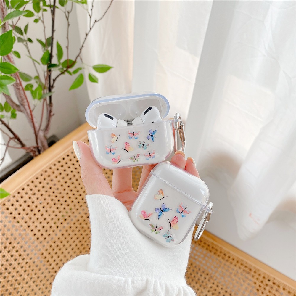 Vỏ bọc hộp sạc tai nghe trang trí hình bướm cho iPhone AirPods Pro AirPods 2/3