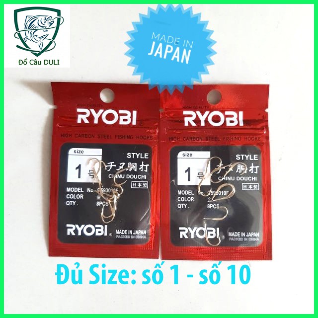 [Made in Japan] Lưỡi Câu Đơn Ryobi đủ size [ thép không rỉ ]