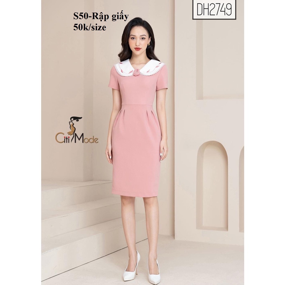 RẬP GIẤY MÃ S50 RẬP ĐẦM ÔM CỔ SEN (KHÔNG PHẢI BÁN QUẦN ÁO)