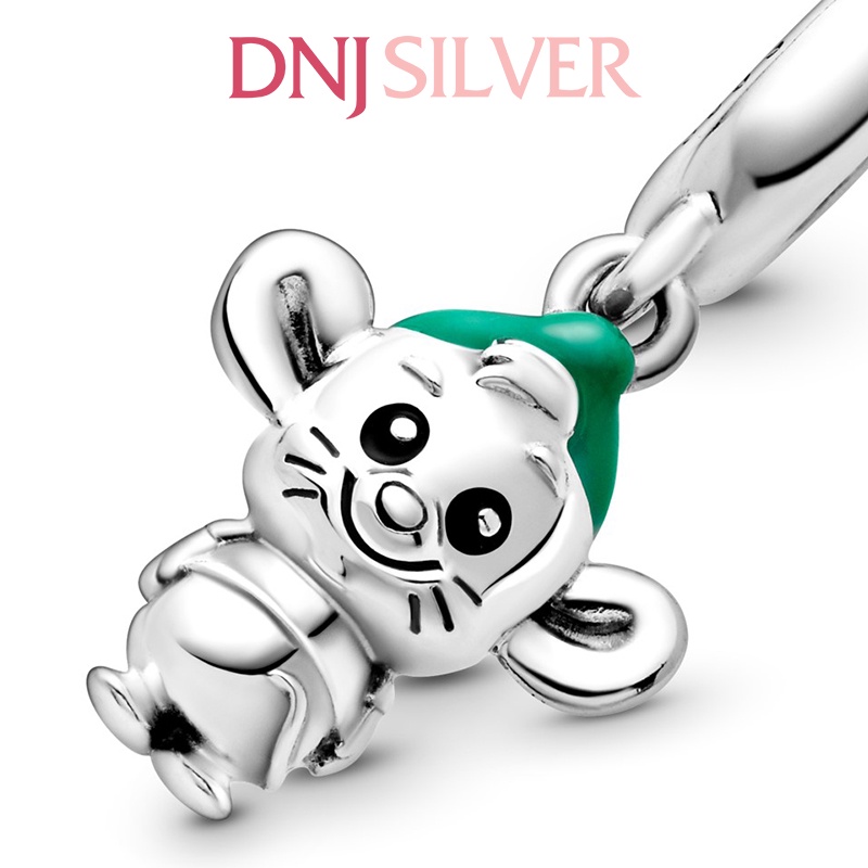 Charm bạc 925 cao cấp, hàng chuẩn bạc - Charm Disney Cinderella Gus Mouse thích hợp để mix vòng tay charm - DN165