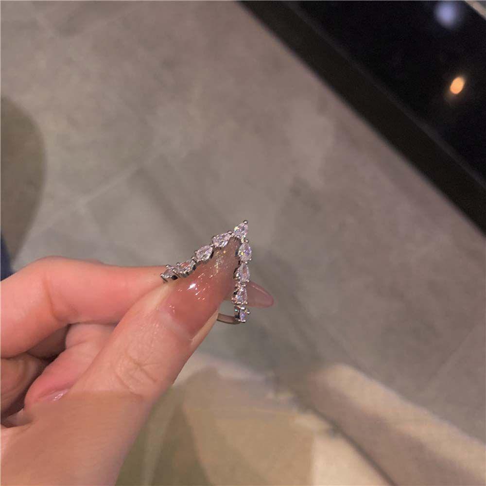 Nhẫn Cổ Điển Hình Chữ V Thời Trang|Nhẫn Đeo Tay Kiểu Hàn Quốc Thiết Kế Xinh Xắn Cho Nữ