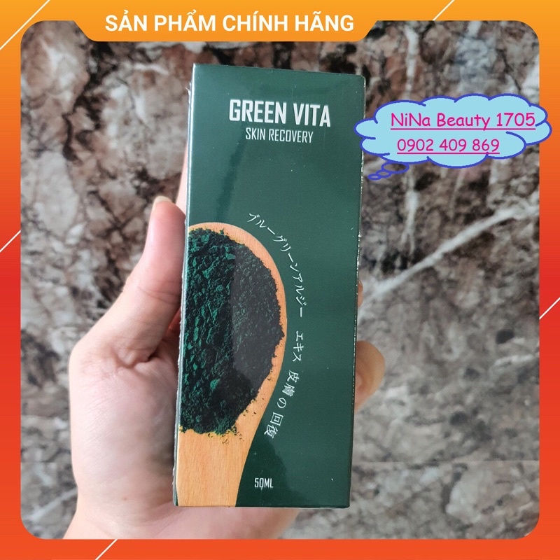 Serum tái sinh da Siêu vi tảo Green vita Kiss22 chính hãng (Date mới nhất)