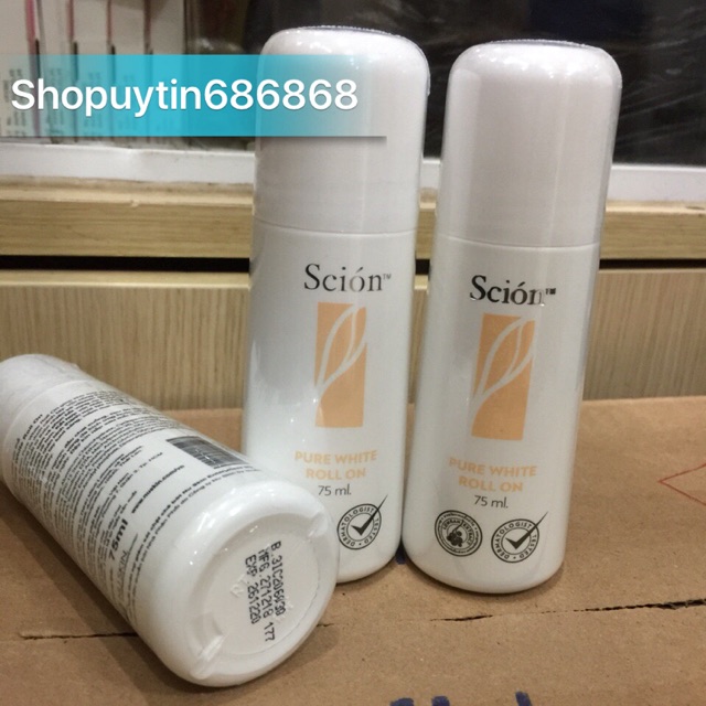 ( có giá sỉ) Lăn khử mùi cao cấp Scion pure white roll on nuskin