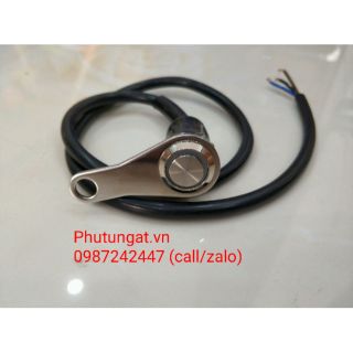 Nút ghi đông đơn có đèn Led - công tắc đơn màu bạc