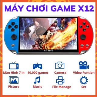 Máy chơi game cầm tay x12 plus - màn hình hiển thị 7.1 inch - full hd - pin 2500 mah - có sẵn 10000 game