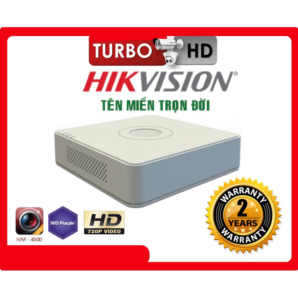 [Chính Hãng] Đầu ghi 4 kênh HIKVISION DS-7104HGHI-F1
