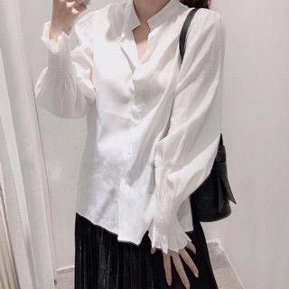 Áo cổ tàu tay bồng