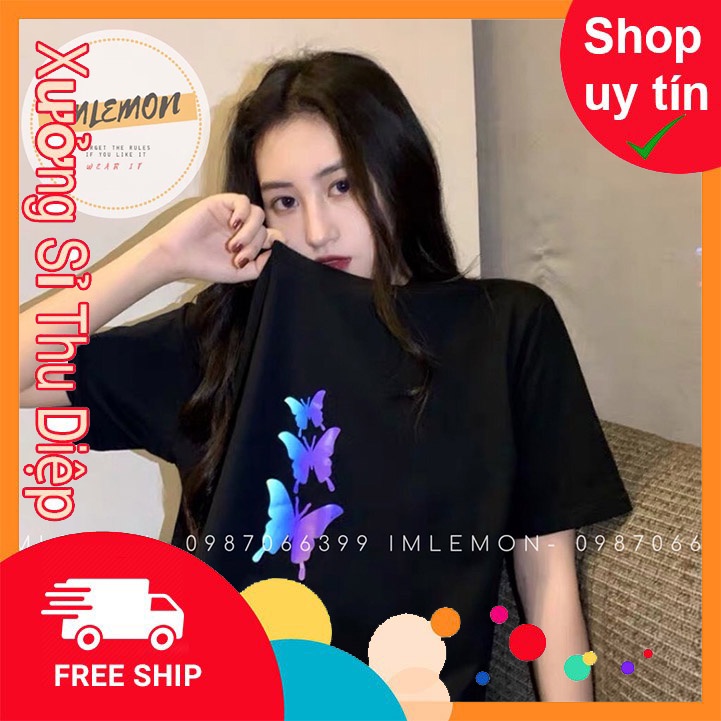 ÁO THUN PHẢN QUANG BƯỚM 7 MÀU UNISEX SIÊU HOTAS SIÊU ĐẸP