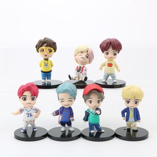 Set 7 mô hình nhân vật BT21 TinyTAN bằng PVC