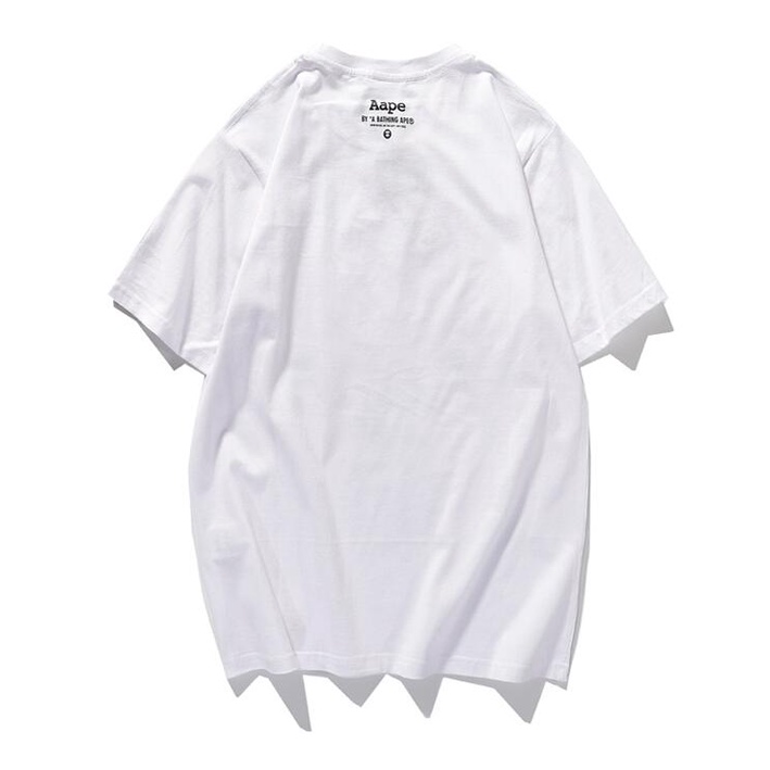 Áo thun cotton tay ngắn in chữ AAPE thời trang