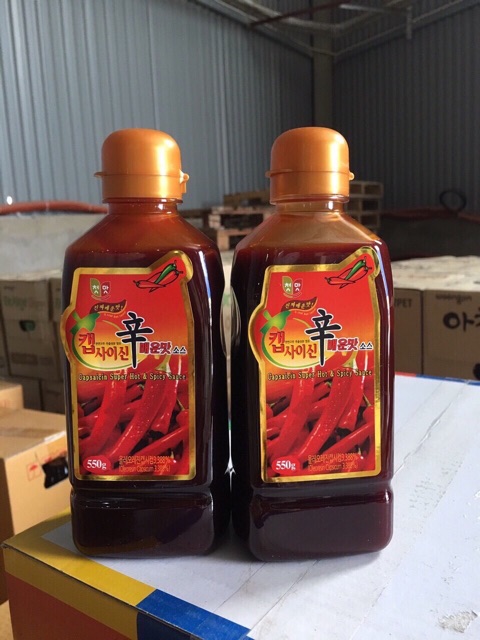 Combo 10 chai dầu ớt Hàn quốc Capsaisin 550g/ chai