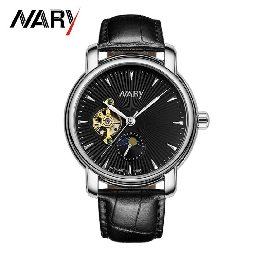 Đồng hồ nam cơ Automatic NARY dây da sang trong - NARY5 FD