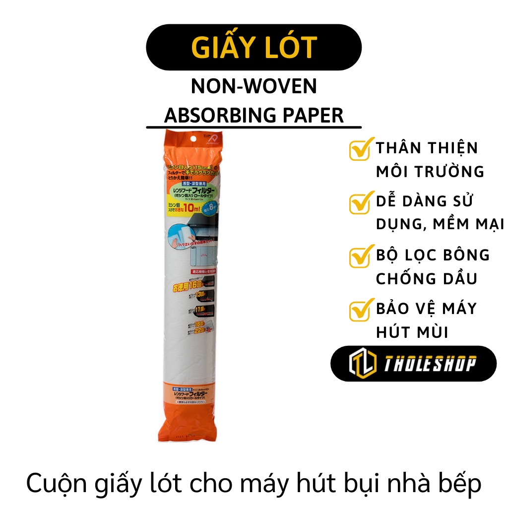 Giấy Dán Máy Hút Mùi Nhà Bếp - Giấy Lọc Dầu, Thấm Dầu Trong Suốt 10m 8107