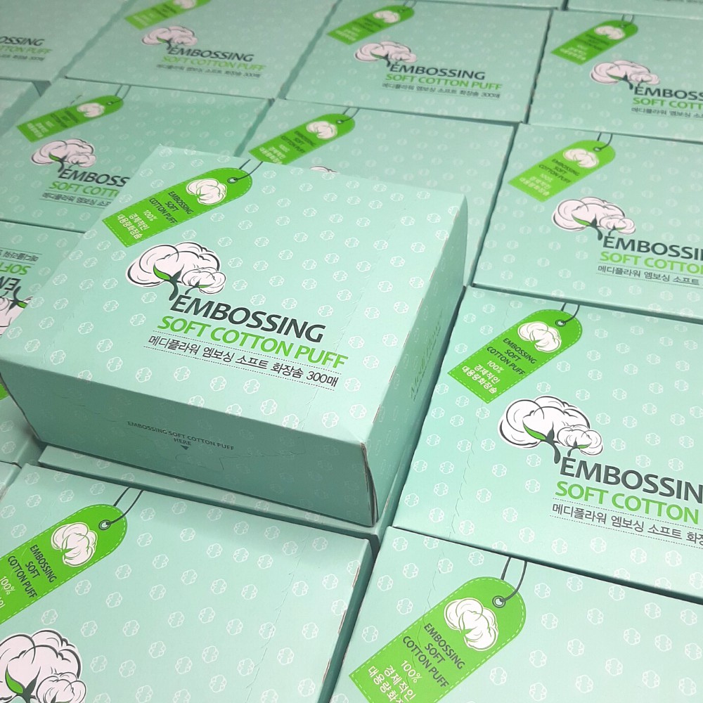 Bông tẩy trang Embossing Medi Flower 300 miếng & 520 miếng