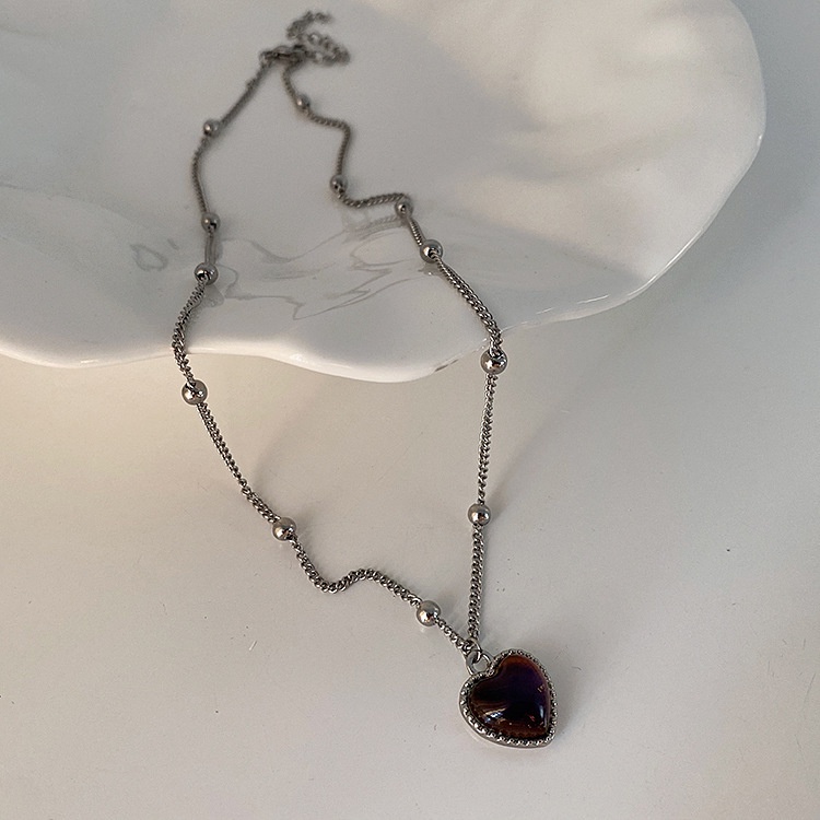 iF YOU Vòng cổ   bạc tùy chọn kiểu mặt phong cách cổ điển dành cho nữ