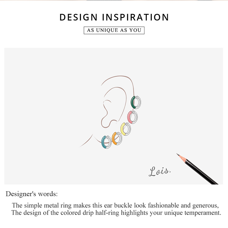 1 Bông Tai Bamoer Chính Hãng Bằng Bạc 925 Màu Vàng / Bạc BSE488-BU Đơn Giản Thời Trang Cho Nữ