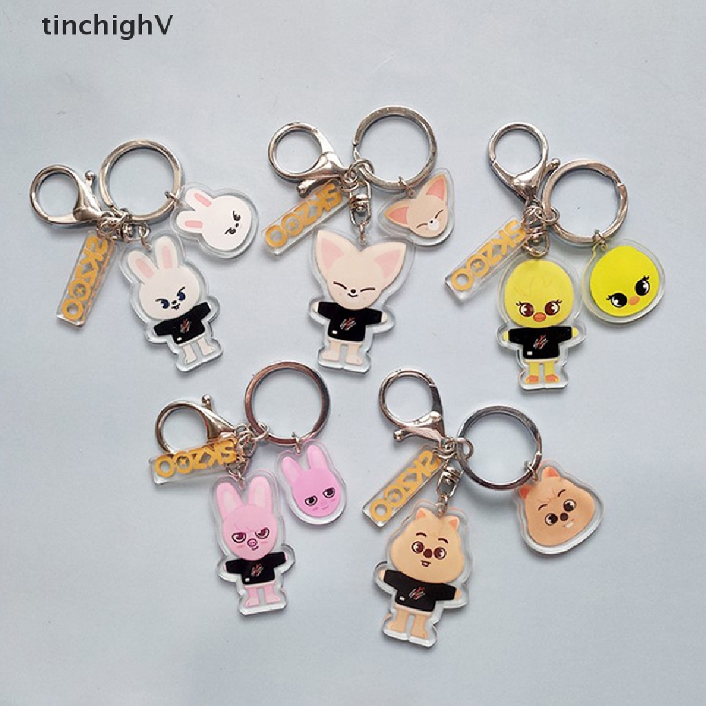 Móc Khóa Hoạt Hình Stray Kids Chất Liệu Acrylic