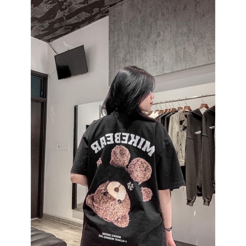 Áo thun tay lỡ MIKEBEAR form rộng tay lỡ Unisex, áo phông Mikenco nam nữ phong cách Ulzzang GTM