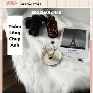 Thảm Lông Chụp Hình Sản Phẩm, Lót Sàn, Trải Bàn Trắng/ Hông