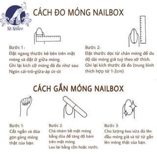 Nailbox đỏ đô vẽ trái tim