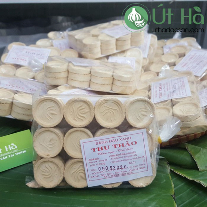 Bánh Đậu Xanh Tròn Đặc Sản Quảng Ngãi Sản Xuất Từ Nguyên Liệu Tự Nhiên Truyền Thống Không Chất Bảo Quản - Út Hà Đặc Sản