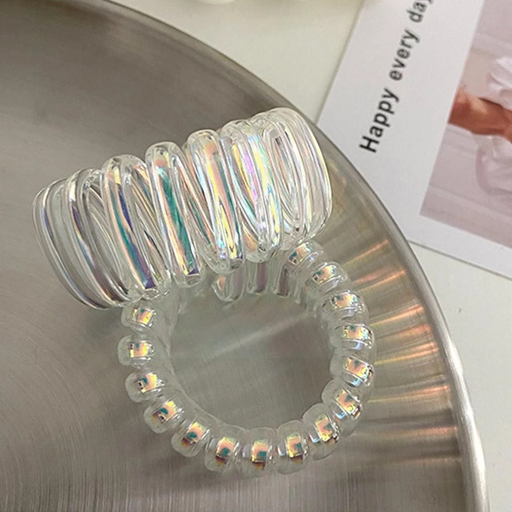 Dây thun cột tóc liền mạch viền rộng kiểu tiên cá và dây điện thoại thời trang Hàn Quốc cho nữ