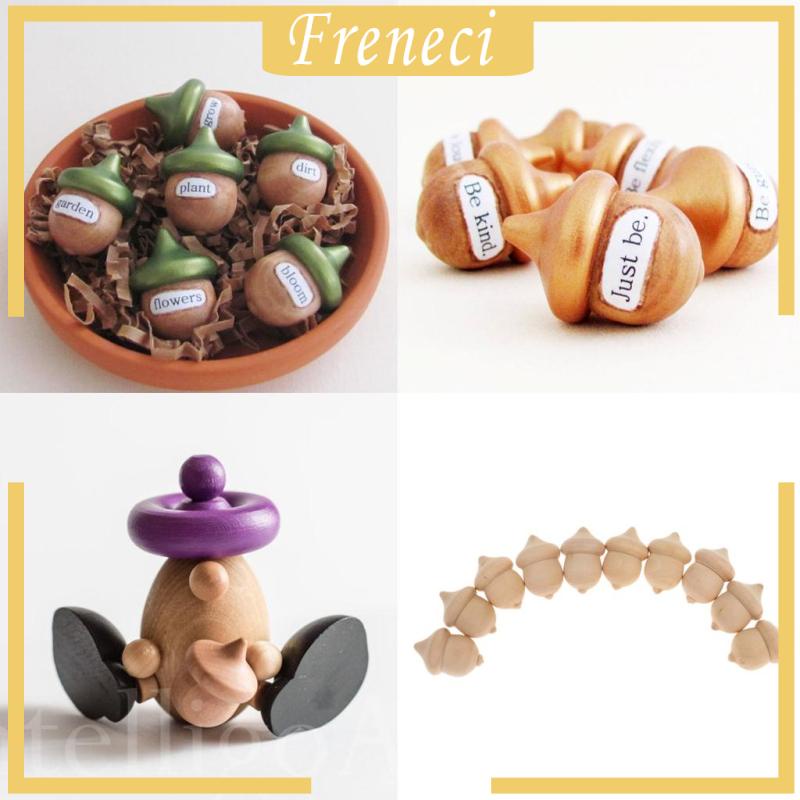 Set 10 Hạt Dẻ Gỗ Chưa Hoàn Thành Dùng Trang Trí Tiệc Cưới DIY