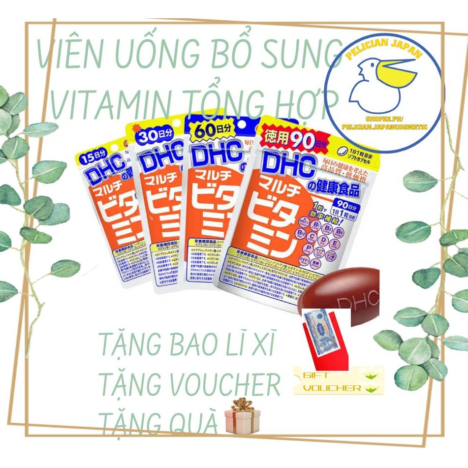 [Mã COS1505 giảm 8% đơn 300K] [TẶNG QUÀ KÈM] VIÊN UỐNG BỔ SUNG VITAMIN TỔNG HỢP DHC MULTI VITAMINS
