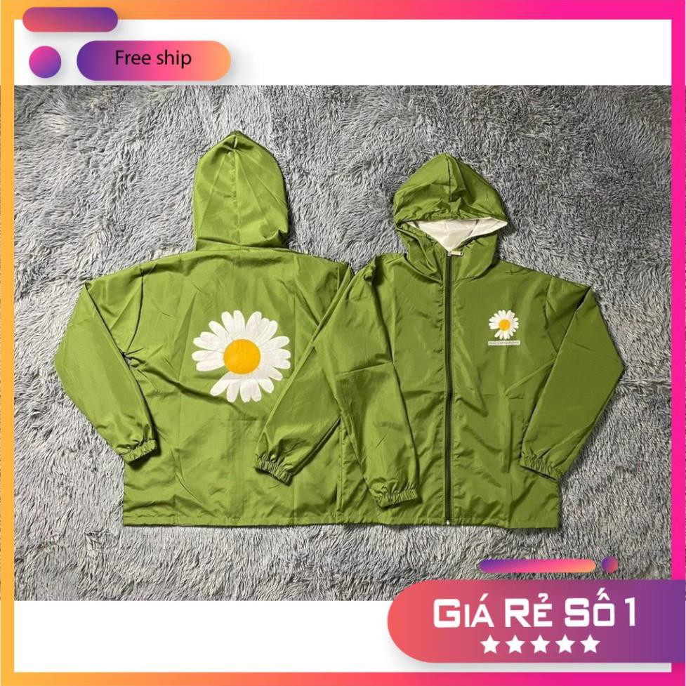 [ÁO KHOÁC NỮ,NAM] Áo Khoác Dù 2 Lớp Hình Bông Cúc Free Size 65kg AK27 | BigBuy360 - bigbuy360.vn