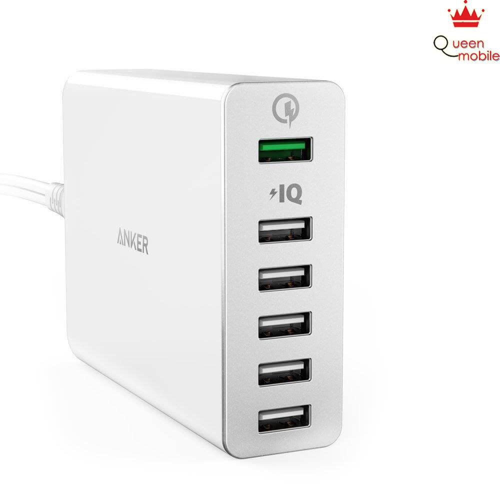 Sạc Anker 6 cổng, 60w, Quick Charge  - [Powerport+ 6, 60w] - A2063