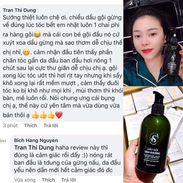 [Sam Natural] Dầu Gội Sinh Khương 500ml_Dâu Tây MomCare