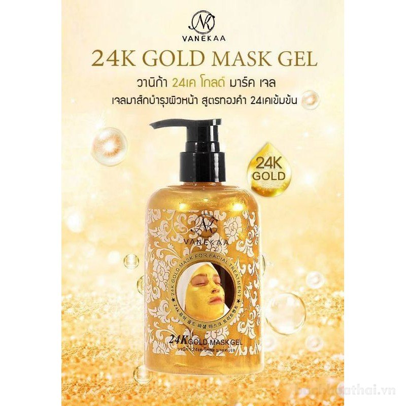 Mặt nạ Vanekaa 24K Gold Mask Gel dưỡng trắŉg da Thái Lan