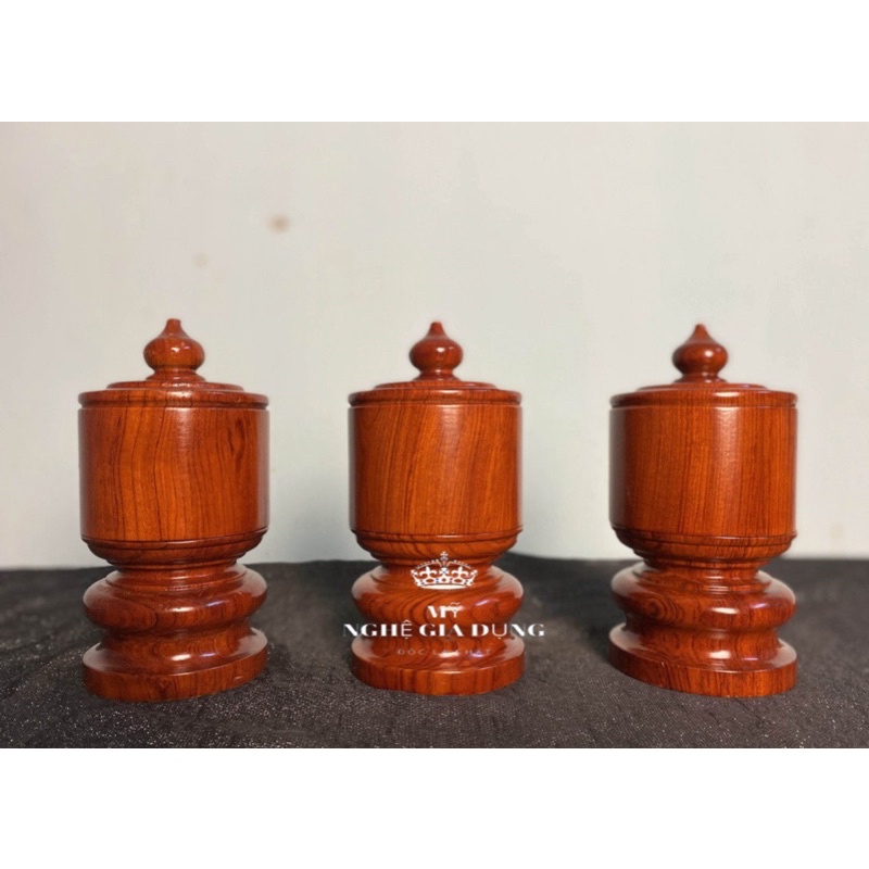 Khay đựng chén nước, Bộ đài thờ gỗ hương nguyên khối