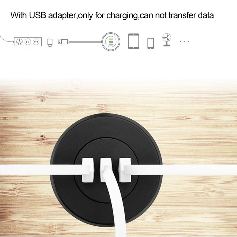 Ổ Cắm Điện Để Bàn Có Lỗ Cắm USB 2 Inch