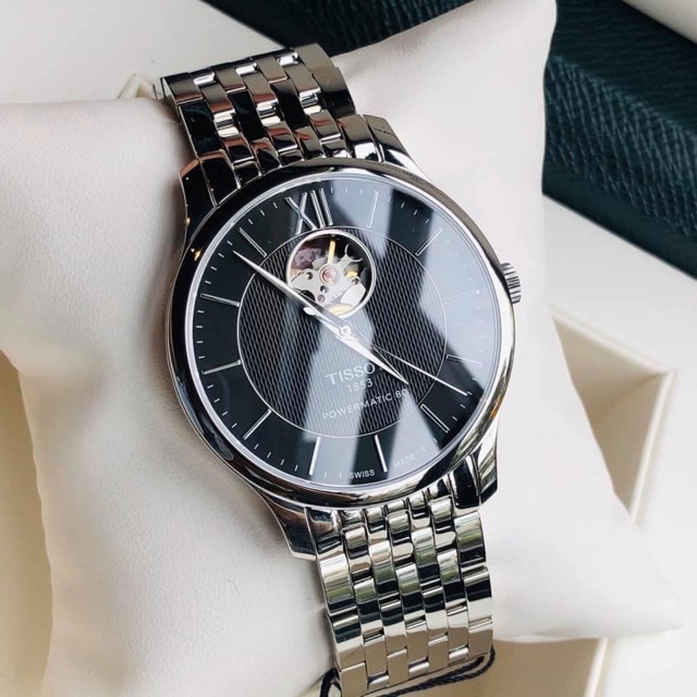 Đồng hồ nam Tissot 1853 Open Heart T063.907.11.058.00 40mm, máy cơ Automatic, lộ cơ góc 12h, kính Sapphire