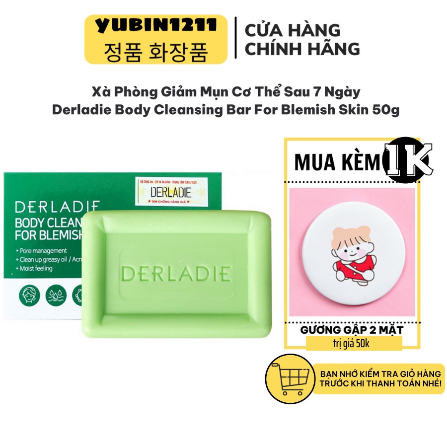 Xà phòng Giảm mụn cơ thể Derladie Body Cleansing Bar For Blemish Skin