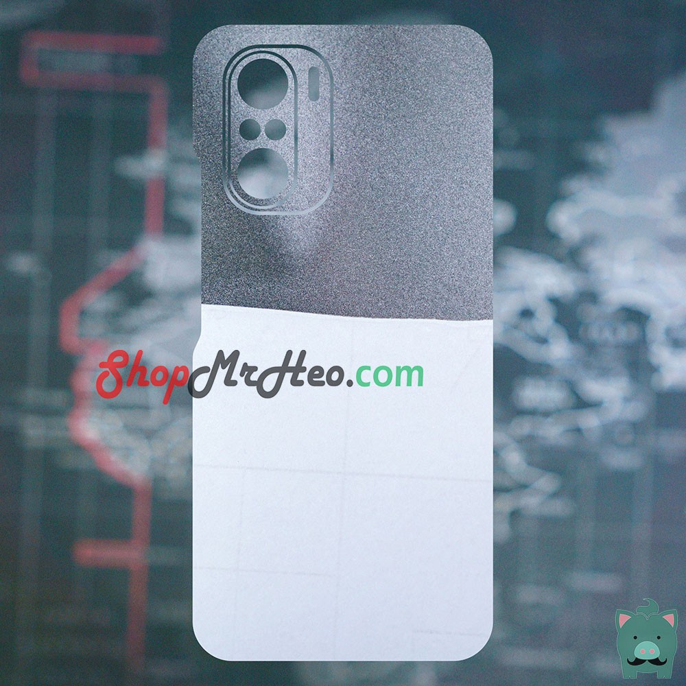 Skin Dán Mặt Sau Lưng Vân 3D Xiaomi Redmi K40 - K40S - Poco F3 - Redmi K40 Gaming - Carbon, Hình hộp, Nhám, Vân Da