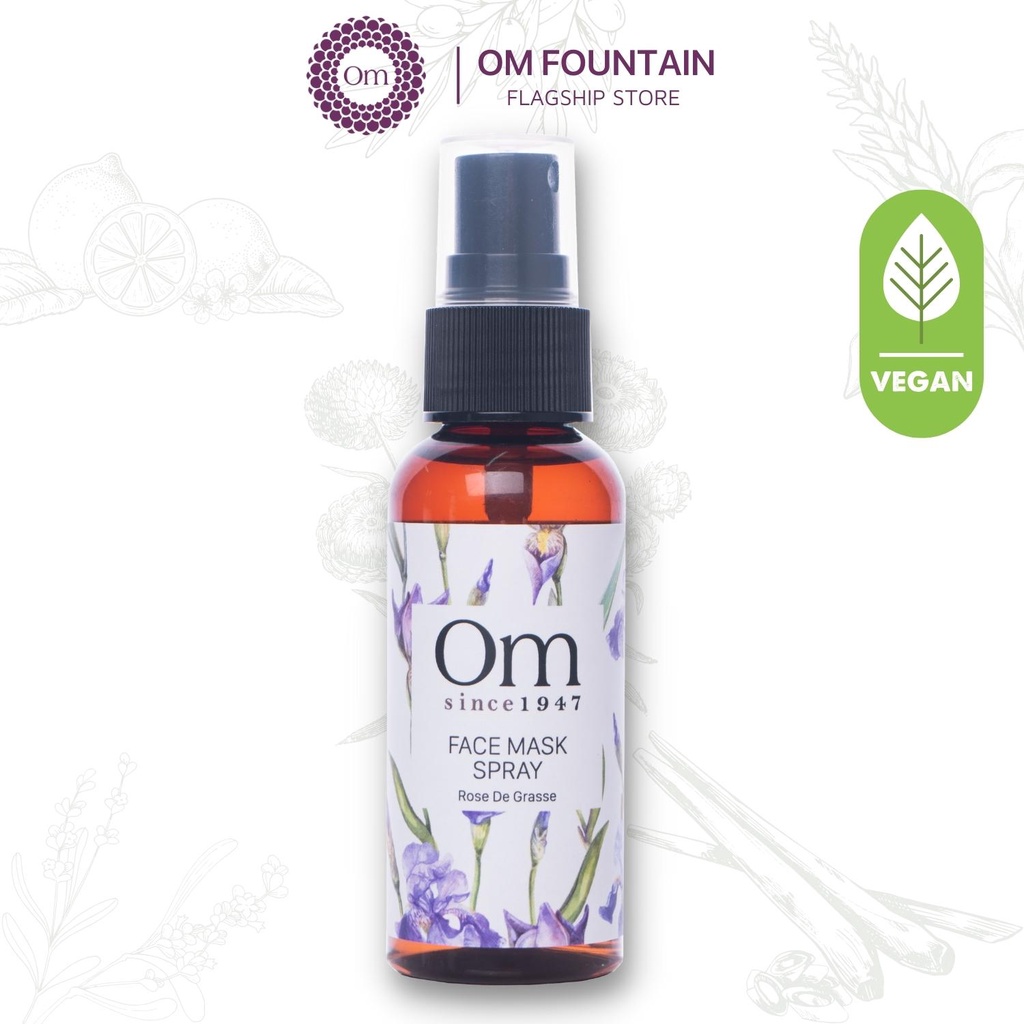 Xịt khử khuẩn làm thơm khẩu trang Rose de Grasse 50ml - Om Fountain