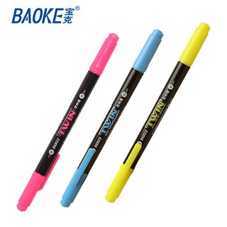 Bút Nhớ Dòng, Dấu Dòng, Dạ Quang, Dạ Màu BAOKE MP492, 02 Đầu Đa Năng.