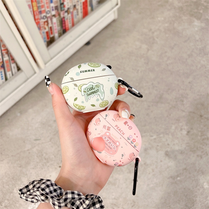 Vỏ Bọc Bảo Vệ Hộp Sạc Tai Nghe OPPO Enco Air 2 Mềm Hình Hoạt Hình SpongeBob Và Violent Bear