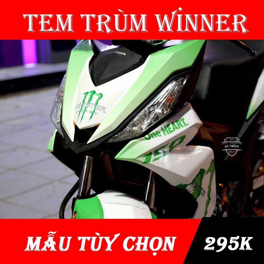 Tem Trùm Winner Xanh Trắng Monster