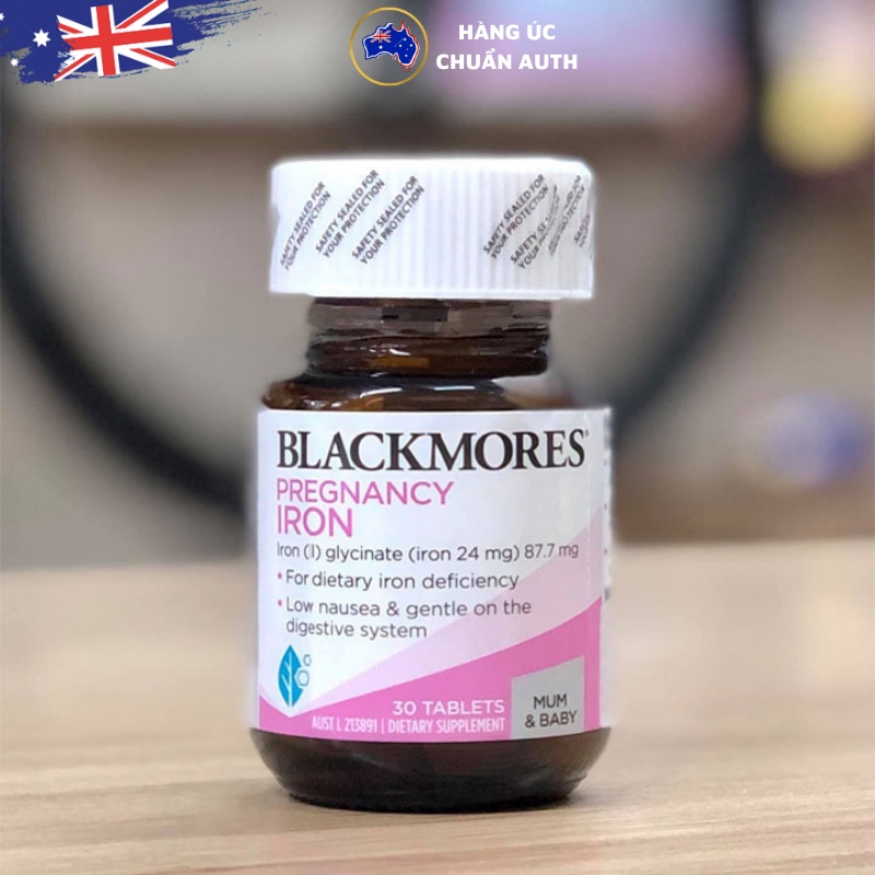 Viên uống Bổ sung sắt bầu của Úc Blackmores Pregnancy Iron 30 viên