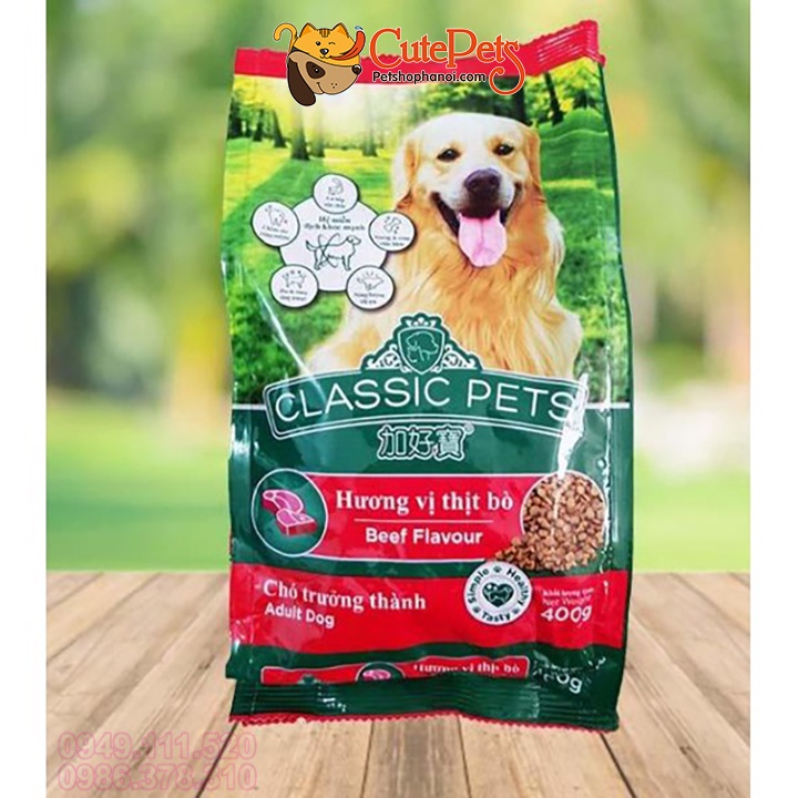 Thức ăn cho chó lớn Classic Pets Adult 400g vị thịt bò - Phụ kiện thú cưng Hà Nội